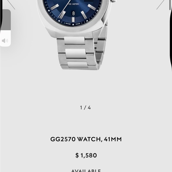 This is a Gucci GG2570 Watch 41mm with the dark blue dial. - Picture 2 of 7